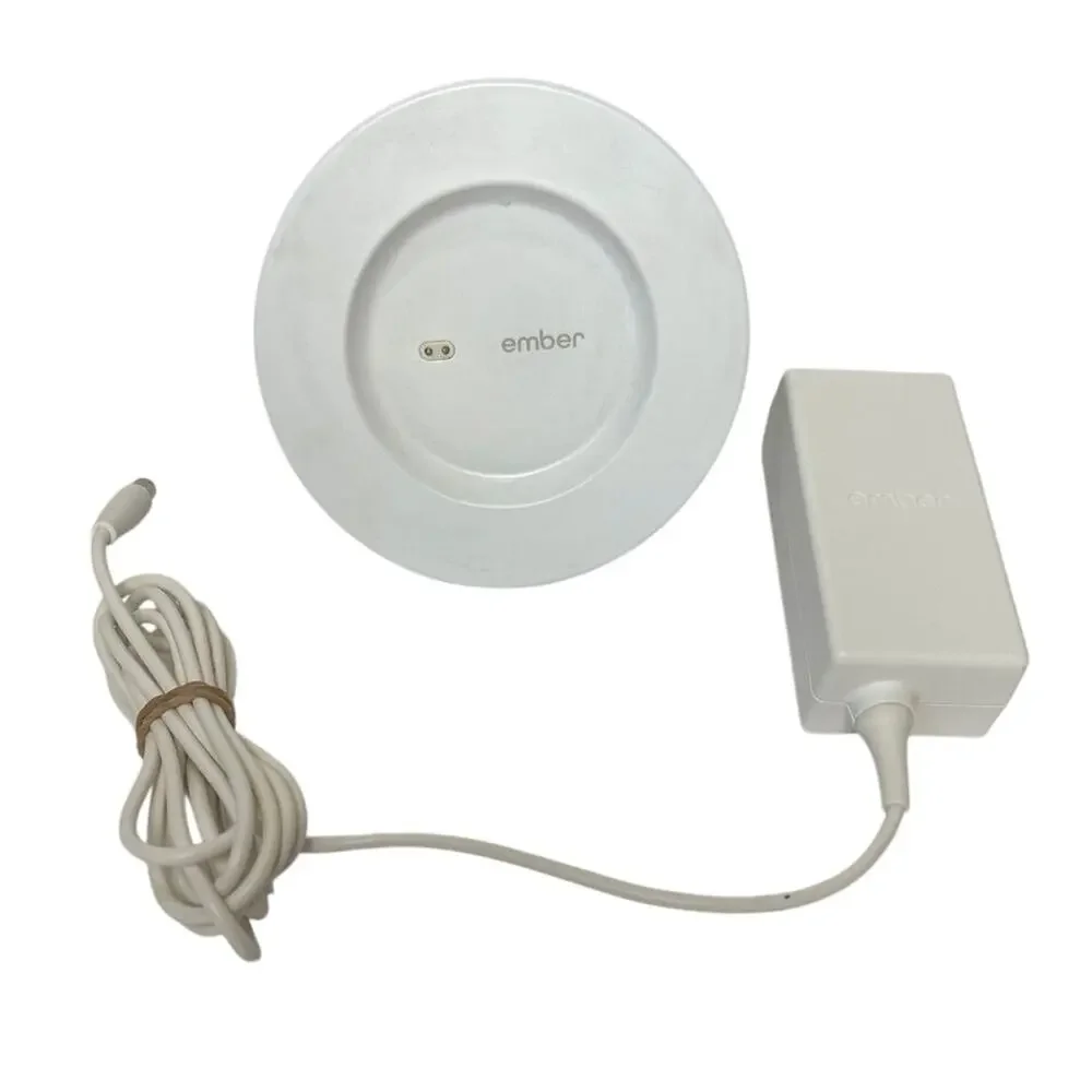 Ember Smart Mug Corlee Cup Charger Charging Coaster Base + Power Adapter White